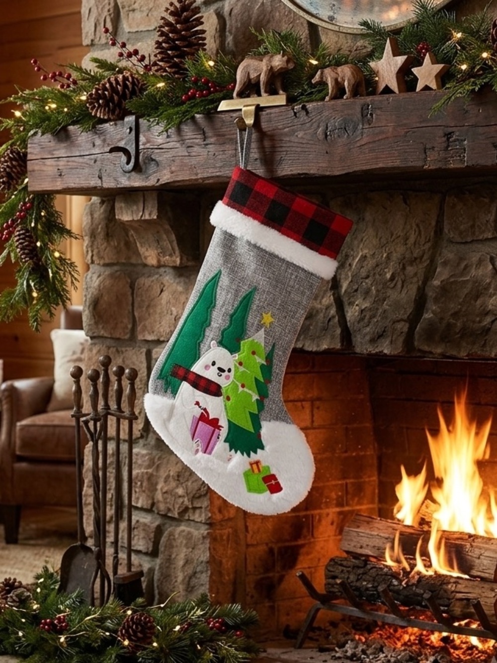 Christmas Polar Bear Stocking